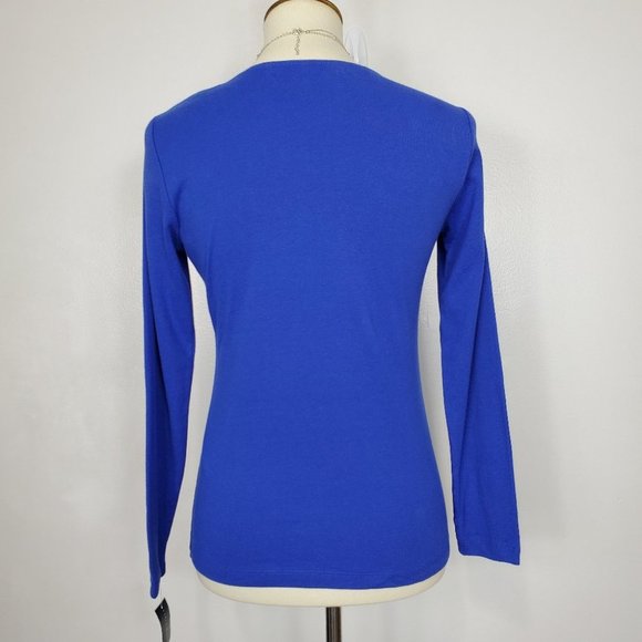 Karen Scott Fun Christmas Holiday Knit Top With Christmas Lights NWT Size SP - Picture 7 of 9